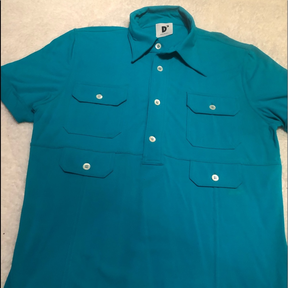 D2 bright/electric blue polo shirt